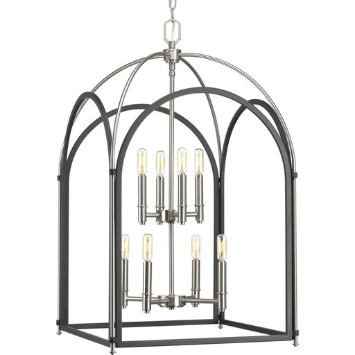 Myhouse Lighting Progress Lighting - P500040-143 - Eight Light Foyer Pendant - Westfall - Graphite