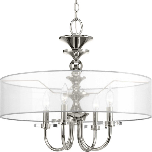 Myhouse Lighting Progress Lighting - P500043-104 - Four Light Pendant - Marche' - Polished Nickel