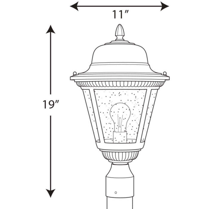 Myhouse Lighting Progress Lighting - P5458-31 - One Light Post Lantern - Westport - Black