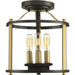 Myhouse Lighting Progress Lighting - P550011-020 - Three Light Semi-Flush convertible - Squire - Antique Bronze