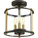 Myhouse Lighting Progress Lighting - P550011-020 - Three Light Semi-Flush convertible - Squire - Antique Bronze