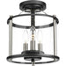 Myhouse Lighting Progress Lighting - P550011-031 - Three Light Semi-Flush convertible - Squire - Black