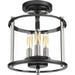 Myhouse Lighting Progress Lighting - P550011-031 - Three Light Semi-Flush convertible - Squire - Black