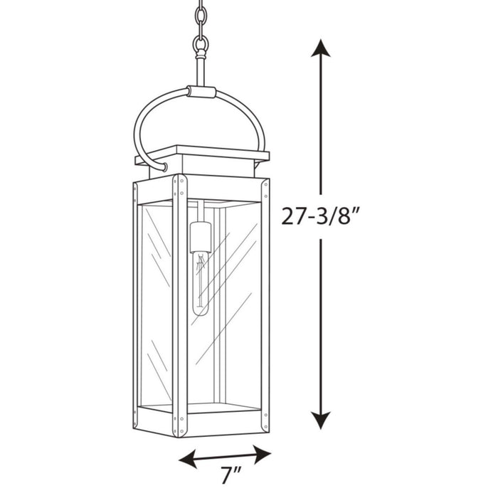 Myhouse Lighting Progress Lighting - P550018-135 - One Light Hanging Lantern - Union Square - Stainless Steel