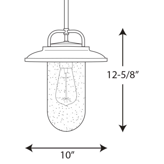 Myhouse Lighting Progress Lighting - P550019-031 - One Light Hanging Lantern - Beaufort - Black