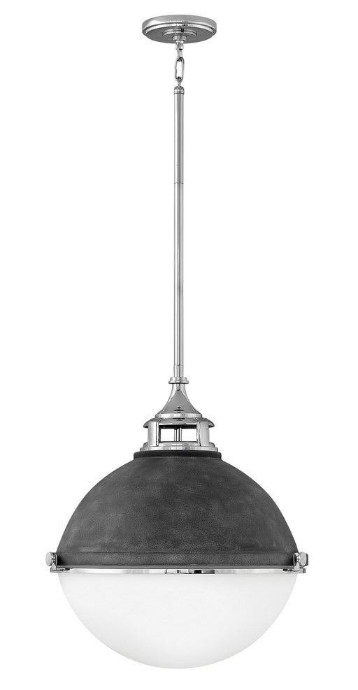 Myhouse Lighting Hinkley - 4835DZ-PN - LED Pendant - Fletcher - Aged Zinc with Polished Nickel accent