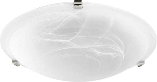 Myhouse Lighting Quorum - 3000-16-62 - Three Light Ceiling Mount - 3000 Ceiling Mounts - Polished Nickel w/ Faux Alabaster