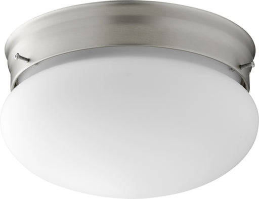 Myhouse Lighting Quorum - 3023-6-65 - One Light Ceiling Mount - 3023 Opal Mushrooms - Satin Nickel w/ Satin Opal