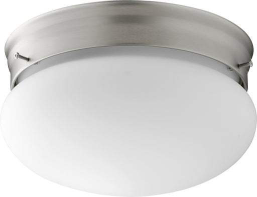 Myhouse Lighting Quorum - 3023-8-65 - Two Light Ceiling Mount - 3023 Opal Mushrooms - Satin Nickel w/ Satin Opal