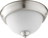 Myhouse Lighting Quorum - 3063-11-65 - Two Light Ceiling Mount - 3063 Ceiling Mounts - Satin Nickel w/ Satin Opal