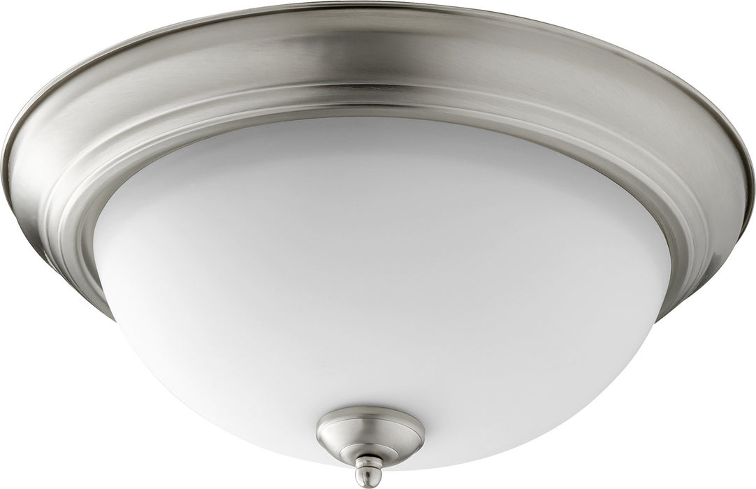 Myhouse Lighting Quorum - 3063-15-65 - Three Light Ceiling Mount - 3063 Ceiling Mounts - Satin Nickel w/ Satin Opal