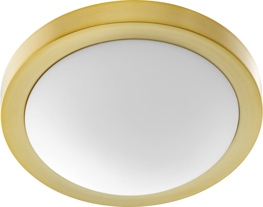 Myhouse Lighting Quorum - 3505-13-80 - Two Light Ceiling Mount - 3505 Contempo Ceiling Mounts - Aged Brass