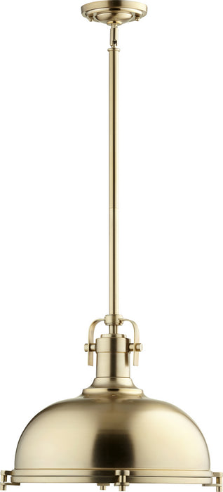 Myhouse Lighting Quorum - 804-17-80 - One Light Pendant - Hinge Pendants - Aged Brass