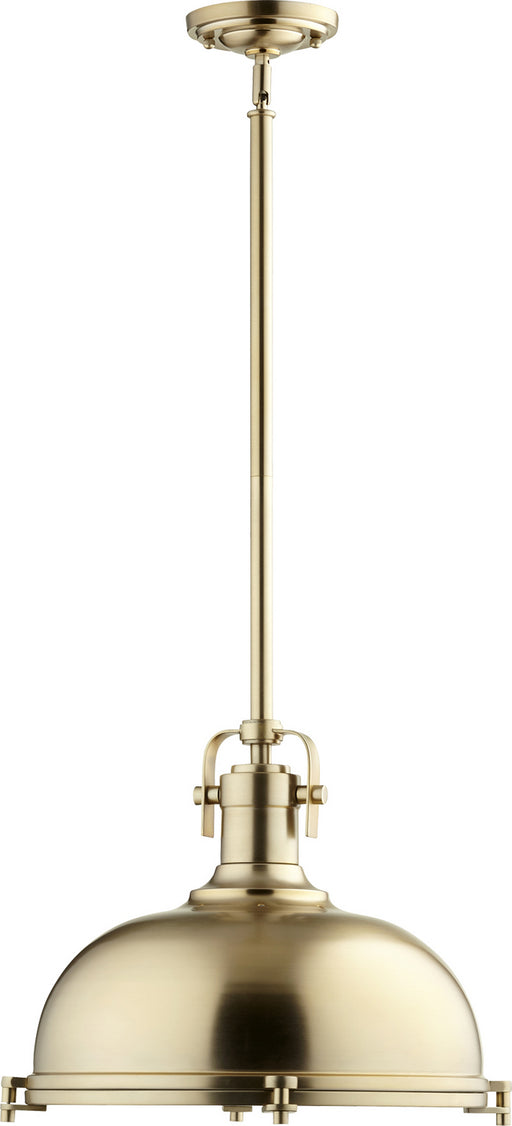 Myhouse Lighting Quorum - 804-17-80 - One Light Pendant - Hinge Pendants - Aged Brass