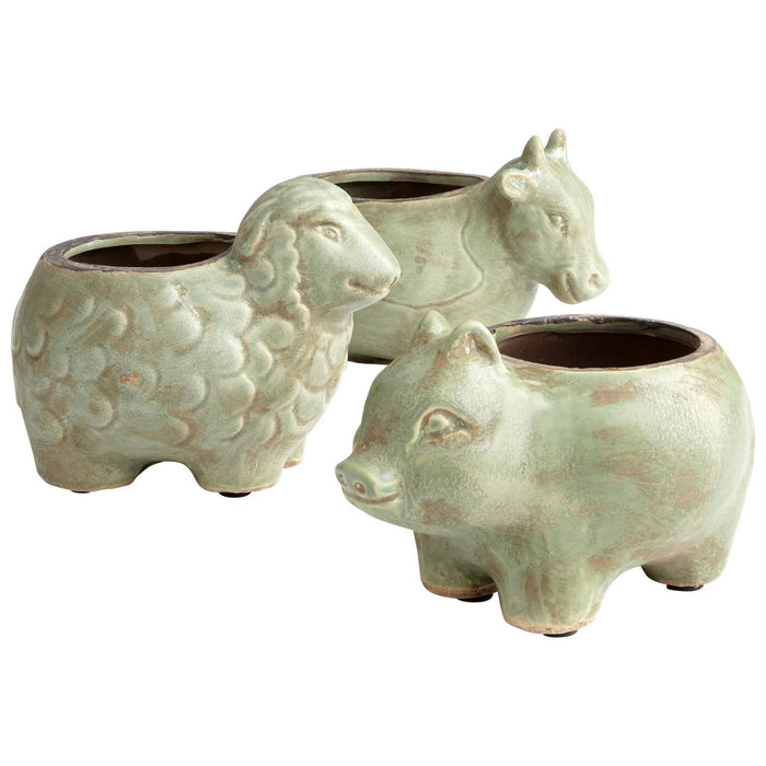 Myhouse Lighting Cyan - 08763 - Planter - Green Glaze