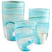 Myhouse Lighting Cyan - 09451 - Vase - Sky Blue And White