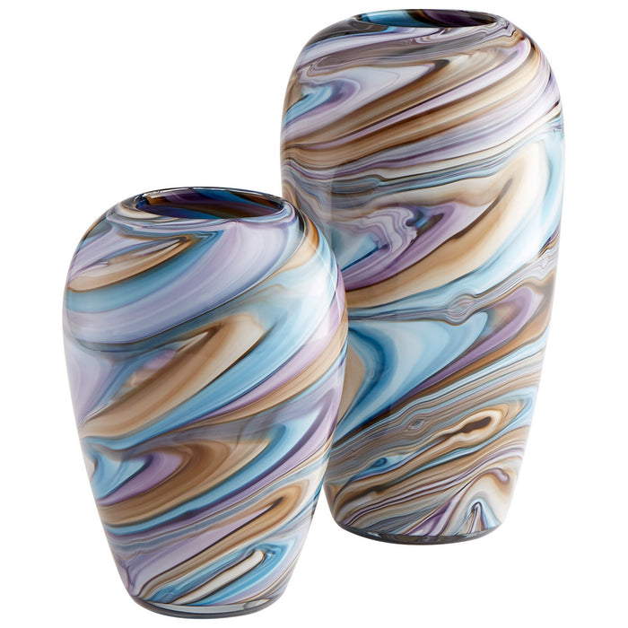 Myhouse Lighting Cyan - 09523 - Vase - Sky Blue Cafe Swirl