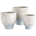 Myhouse Lighting Cyan - 09608 - Planter - Antique White Blue Accents
