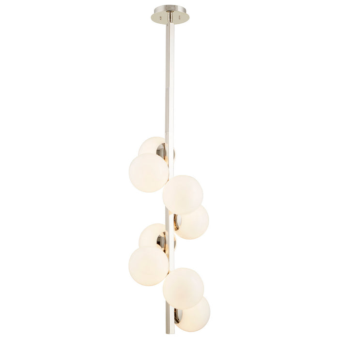 Myhouse Lighting Cyan - 09676 - Eight Light Pendant - Polished Nickel