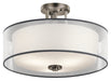 Myhouse Lighting Kichler - 43194AP - Three Light Semi Flush Mount - Tallie - Antique Pewter