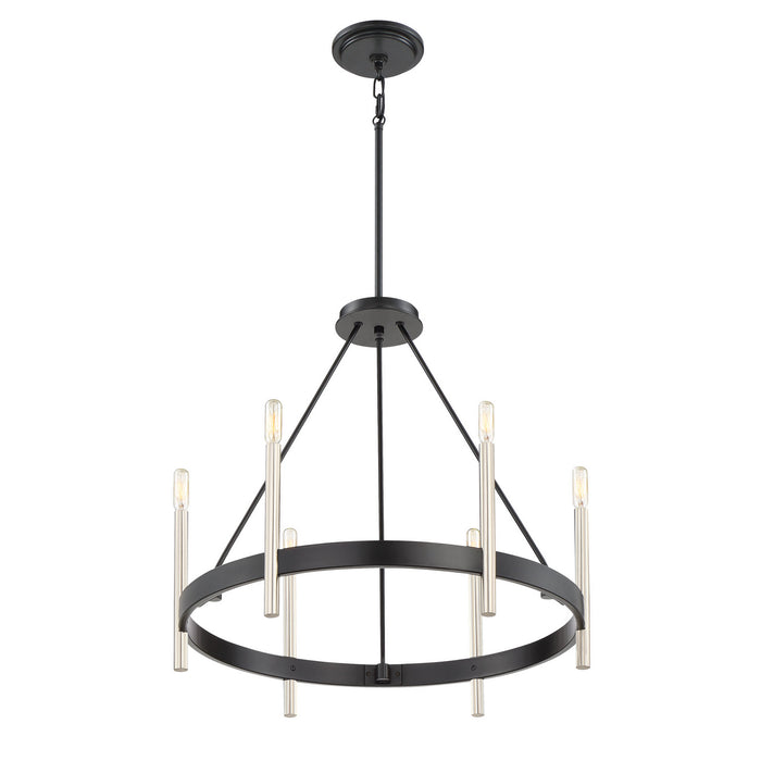 Myhouse Lighting Quoizel - ATH5006K - Six Light Chandelier - Anthem - Mystic Black