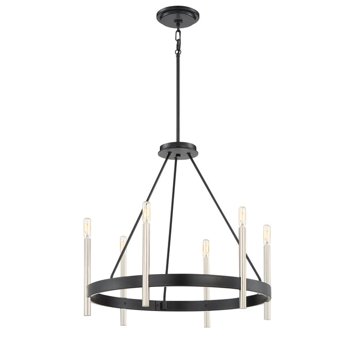 Myhouse Lighting Quoizel - ATH5006K - Six Light Chandelier - Anthem - Mystic Black