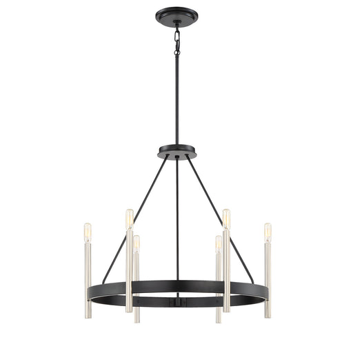 Myhouse Lighting Quoizel - ATH5006K - Six Light Chandelier - Anthem - Mystic Black