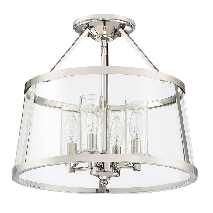 Myhouse Lighting Quoizel - BAW1716PK - Four Light Semi-Flush Mount - Barlow - Polished Nickel