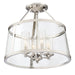 Myhouse Lighting Quoizel - BAW1716PK - Four Light Semi-Flush Mount - Barlow - Polished Nickel