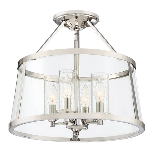 Myhouse Lighting Quoizel - BAW1716PK - Four Light Semi-Flush Mount - Barlow - Polished Nickel