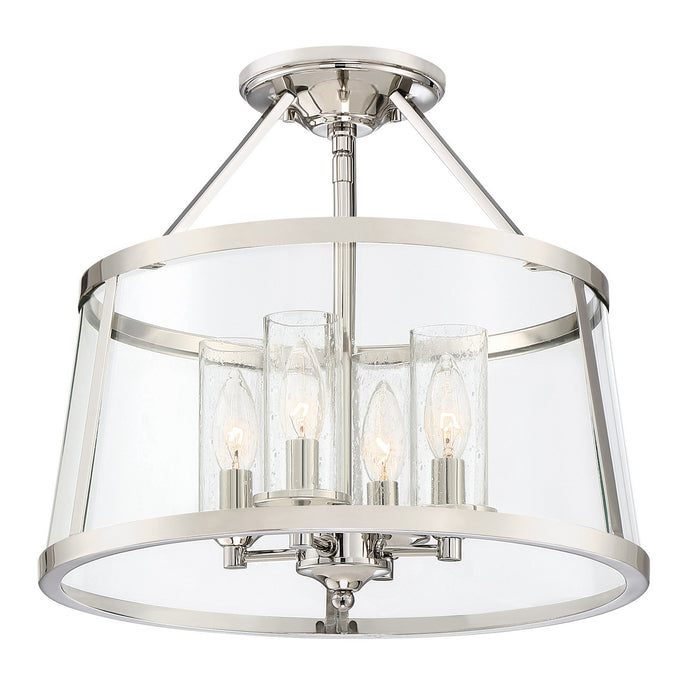 Myhouse Lighting Quoizel - BAW1716PK - Four Light Semi-Flush Mount - Barlow - Polished Nickel