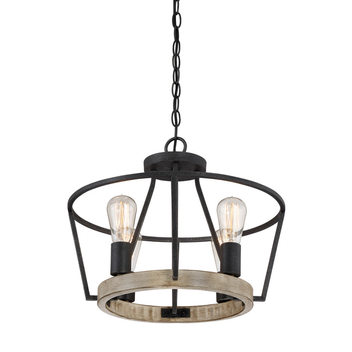 Myhouse Lighting Quoizel - BRT1717GK - Four Light Semi-Flush Mount - Brockton - Grey Ash