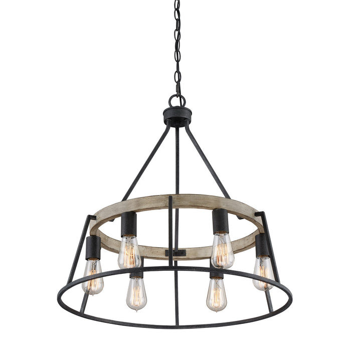 Myhouse Lighting Quoizel - BRT5006GK - Six Light Chandelier - Brockton - Grey Ash