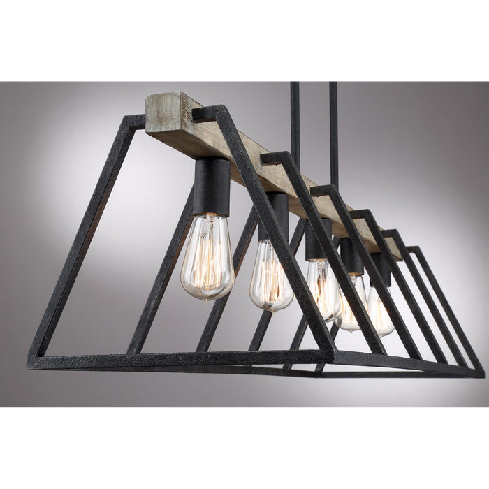 Myhouse Lighting Quoizel - BRT542GK - Five Light Island Chandelier - Brockton - Grey Ash