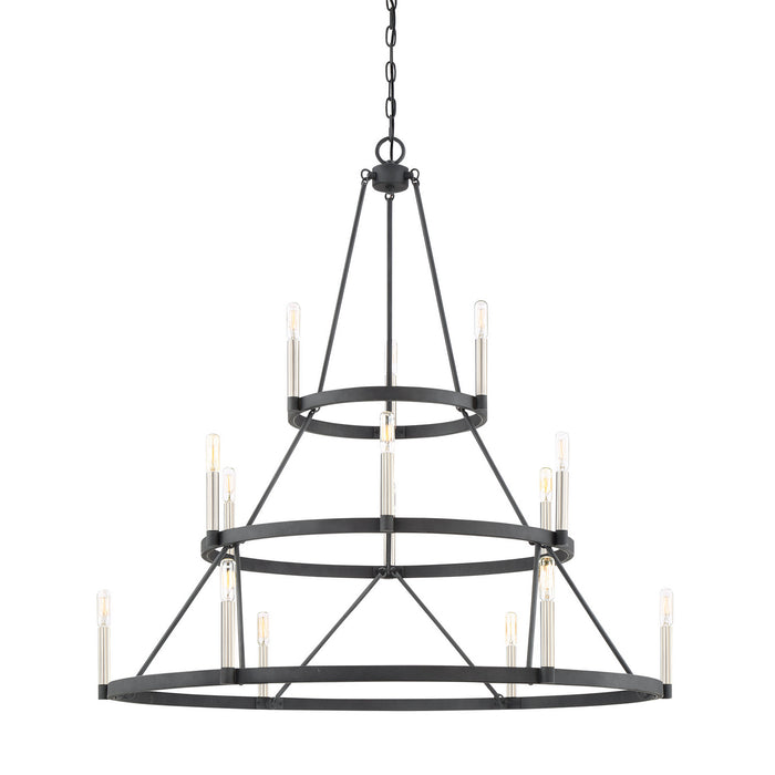 Myhouse Lighting Quoizel - DOR5015MB - 15 Light Chandelier - Doran - Mottled Black