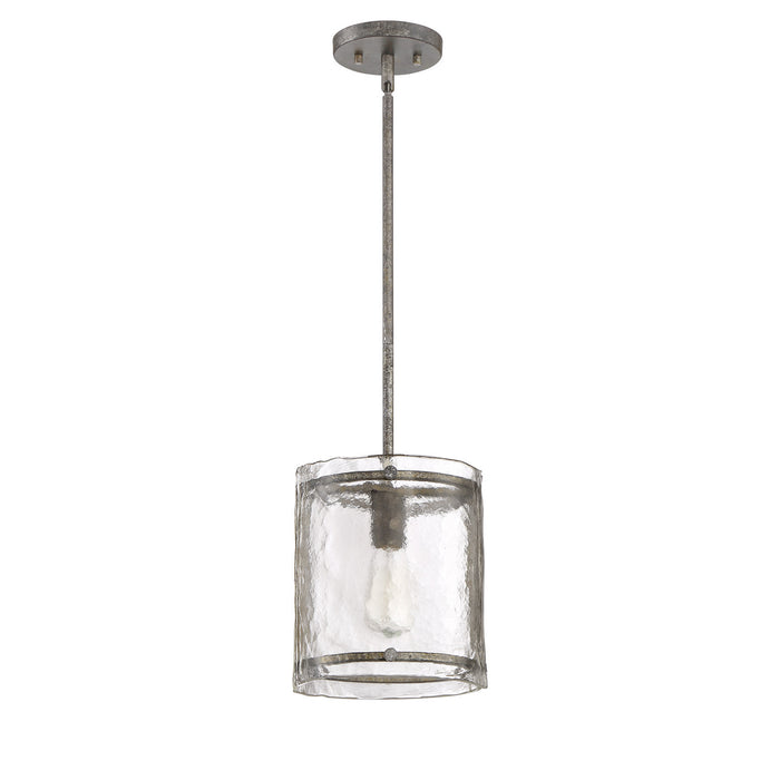 Myhouse Lighting Quoizel - FTS1509MM - One Light Mini Pendant - Fortress - Mottled Silver