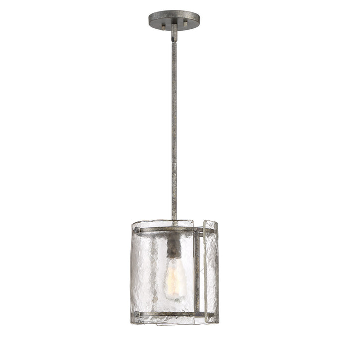 Myhouse Lighting Quoizel - FTS1509MM - One Light Mini Pendant - Fortress - Mottled Silver