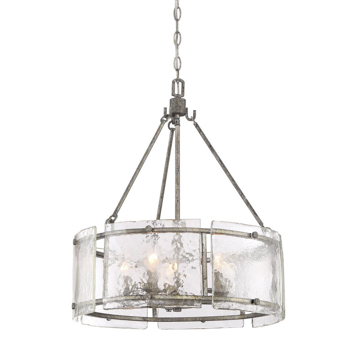 Myhouse Lighting Quoizel - FTS2821MM - Five Light Pendant - Fortress - Mottled Silver