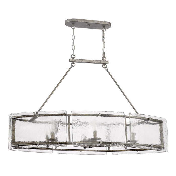 Myhouse Lighting Quoizel - FTS638MM - Six Light Island Chandelier - Fortress - Mottled Silver