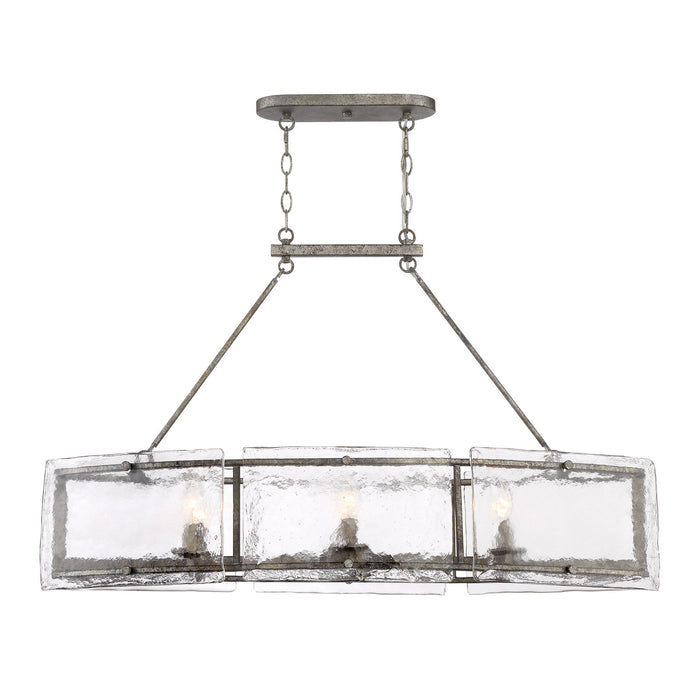 Myhouse Lighting Quoizel - FTS638MM - Six Light Island Chandelier - Fortress - Mottled Silver