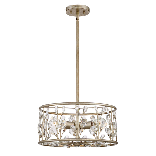 Myhouse Lighting Quoizel - MDL1716VG - Three Light Semi-Flush Mount - Meadow Lane - Vintage Gold