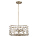 Myhouse Lighting Quoizel - MDL1716VG - Three Light Semi-Flush Mount - Meadow Lane - Vintage Gold