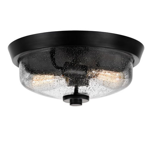 Myhouse Lighting Quoizel - QF3414EK - Two Light Flush Mount - Radius - Earth Black