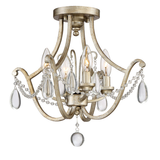 Myhouse Lighting Quoizel - REG1716VG - Four Light Semi-Flush Mount - Regent - Vintage Gold