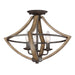 Myhouse Lighting Quoizel - SHR1716RK - Three Light Semi Flush Mount - Shire - Rustic Black