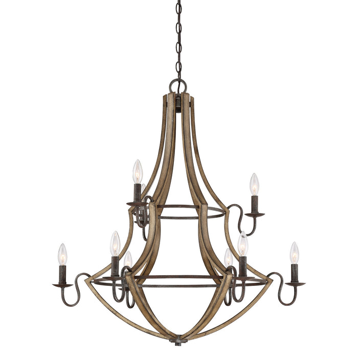 Myhouse Lighting Quoizel - SHR5009RK - Nine Light Chandelier - Shire - Rustic Black