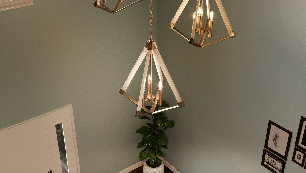 Myhouse Lighting Quoizel - VP5203WS - Three Light Foyer Pendant - Viewpoint - Weathered Brass