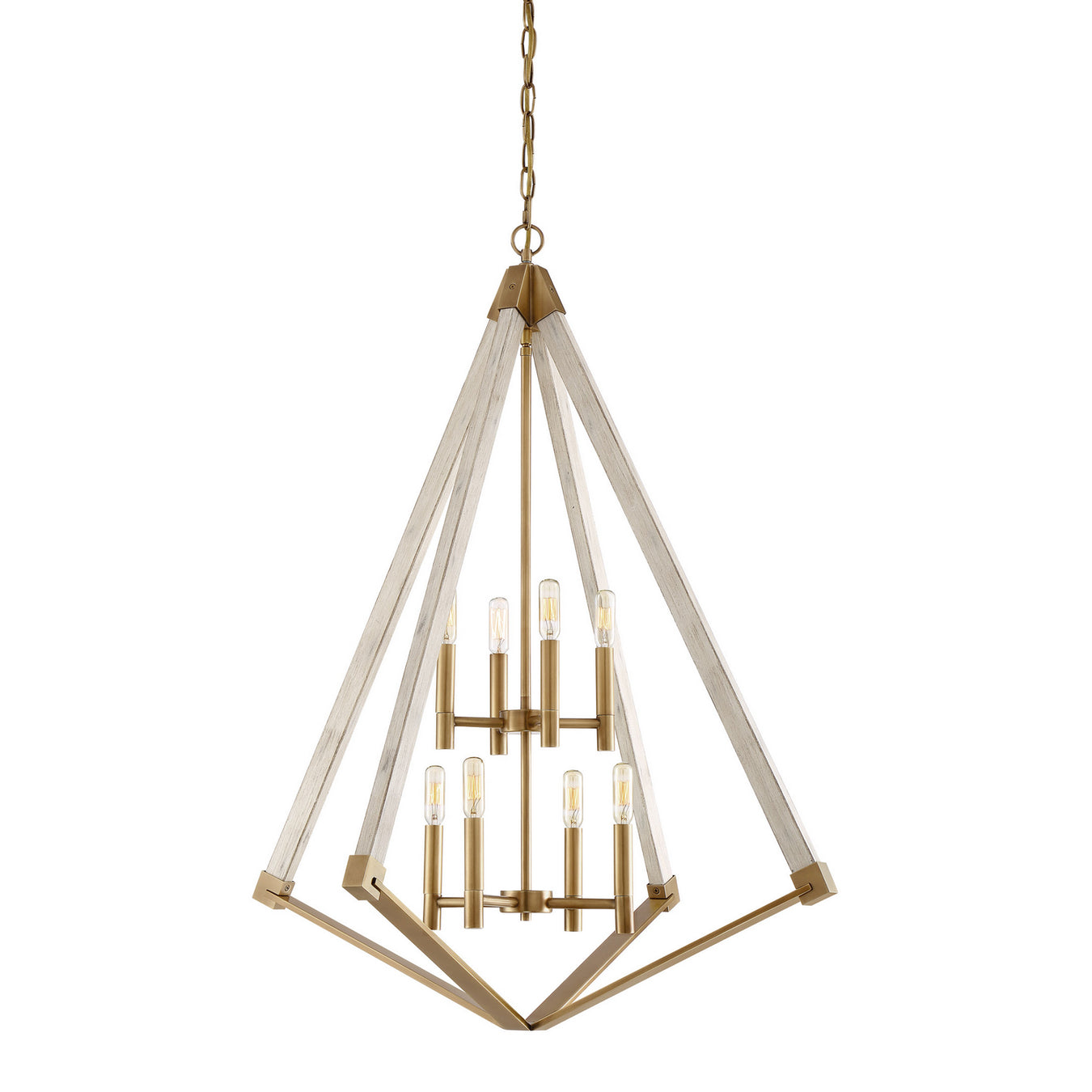Myhouse Lighting Quoizel - VP5208WS - Eight Light Foyer Pendant - Viewpoint - Weathered Brass