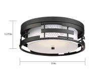 Myhouse Lighting Nuvo Lighting - 60-6434 - Three Light Flush Mount - Lansing - Midnight Bronze