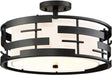 Myhouse Lighting Nuvo Lighting - 60-6436 - Three Light Semi Flush Mount - Lansing - Midnight Bronze